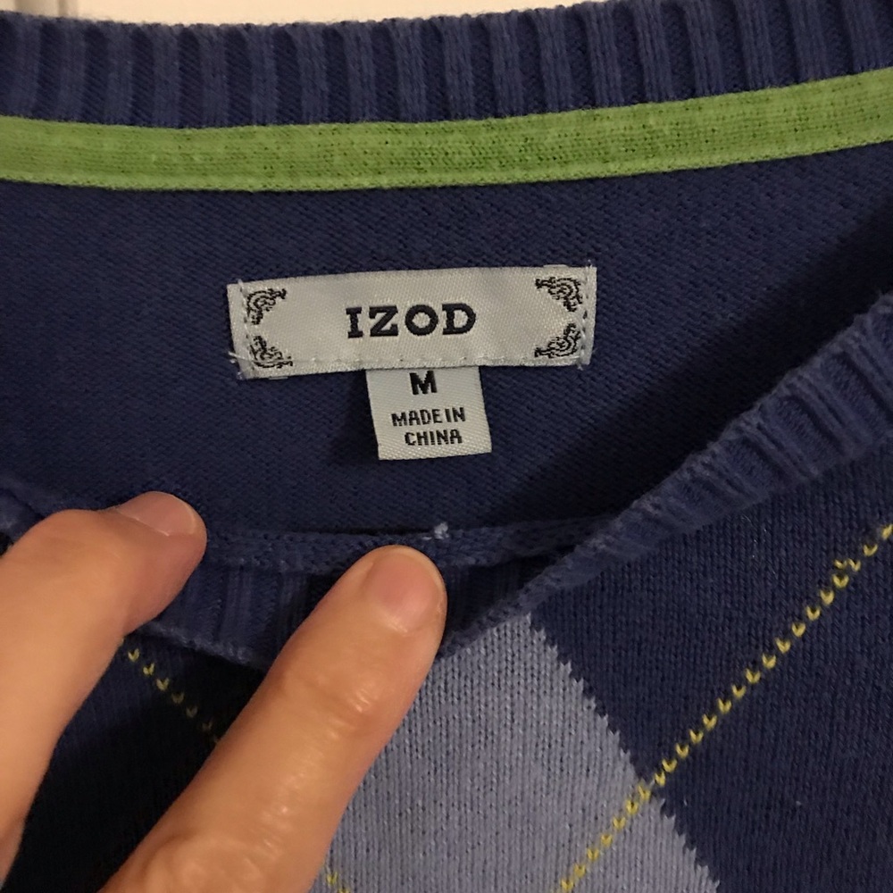 Izod classic argyle sweater woman’s medium - Picture 2 of 3